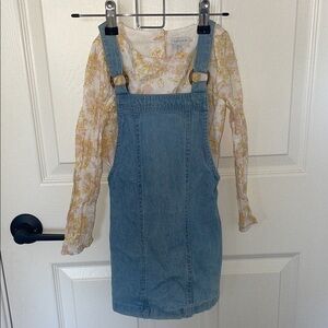 Tahari Kids Denim and Floral Matching Set
